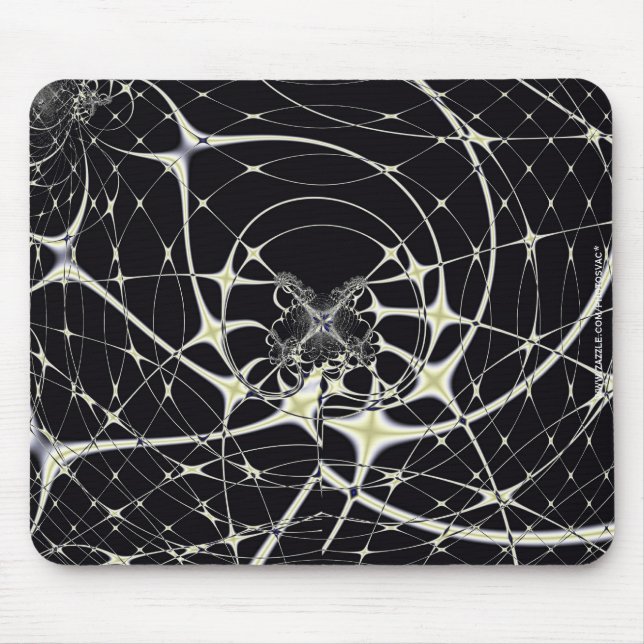Alfombrilla De Ratón Resumen Art Golden Spiderweb (Frente)
