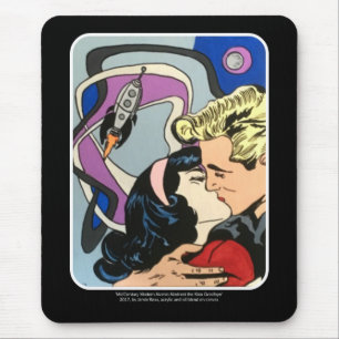 Alfombrilla De Ratón Resumen atómico de la pintura de Adiós en un