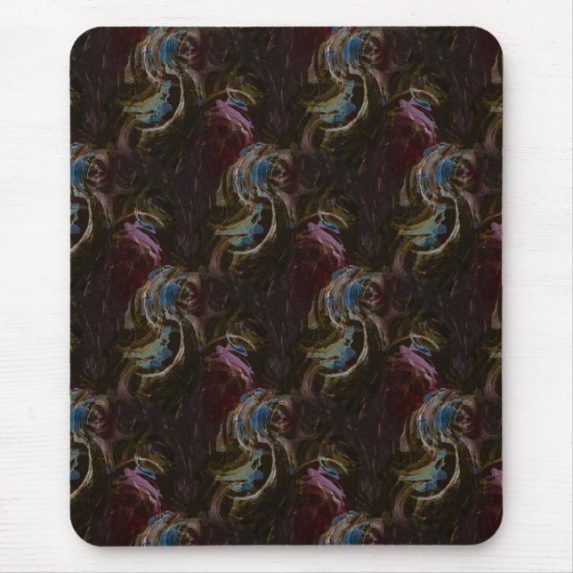 Alfombrilla De Ratón Resumen atómico retro negro (Frente)