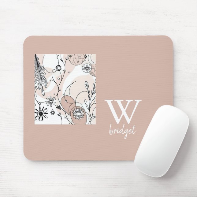 Alfombrilla De Ratón Resumen cálido Estilo Minimalista Boho (Con ratón)