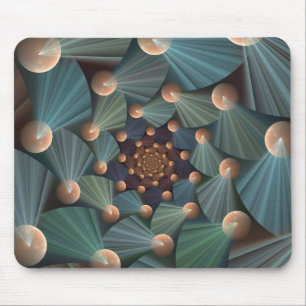 Alfombrilla De Ratón Resumen de arte fractal con pizarra marrón profund