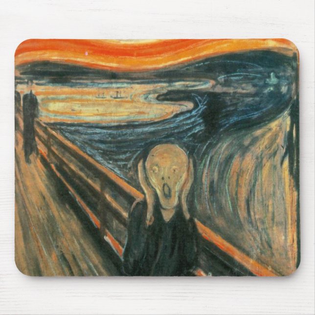 Alfombrilla De Ratón Resumen de Arte Moderno de Scream Munch (Frente)