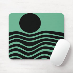 Alfombrilla De Ratón Resumen de Bauhaus Seafoam Green
