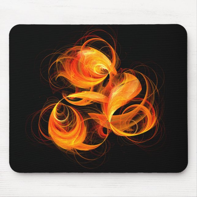 Alfombrilla De Ratón Resumen de bola de fuego Mousepad Art (Frente)
