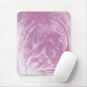 Alfombrilla De Ratón Resumen de Dandelions rosados y luciérnagas