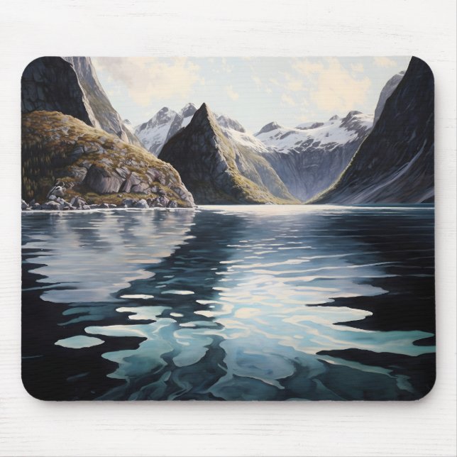 Alfombrilla De Ratón Resumen de Fjord (Frente)