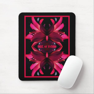 Alfombrilla De Ratón Resumen de Flor de Lily Roja Personalizado