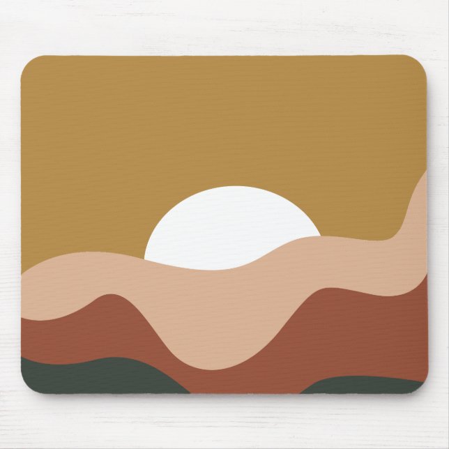 Alfombrilla De Ratón Resumen de Guay moderno de Borgoña y Marrón (Frente)