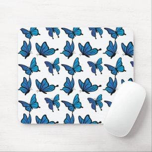 Alfombrilla De Ratón Resumen de mariposas azules sin foco digital