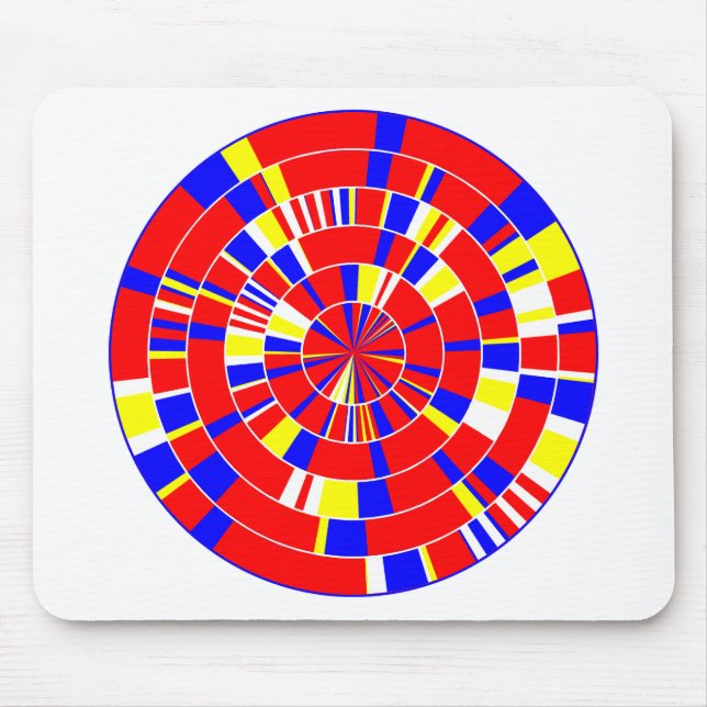 Alfombrilla De Ratón Resumen De Pi - Sobre Blanco (Frente)