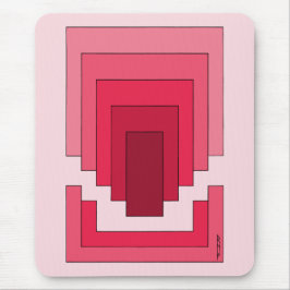Alfombrilla De Ratón Resumen de Rectángulo en rojo