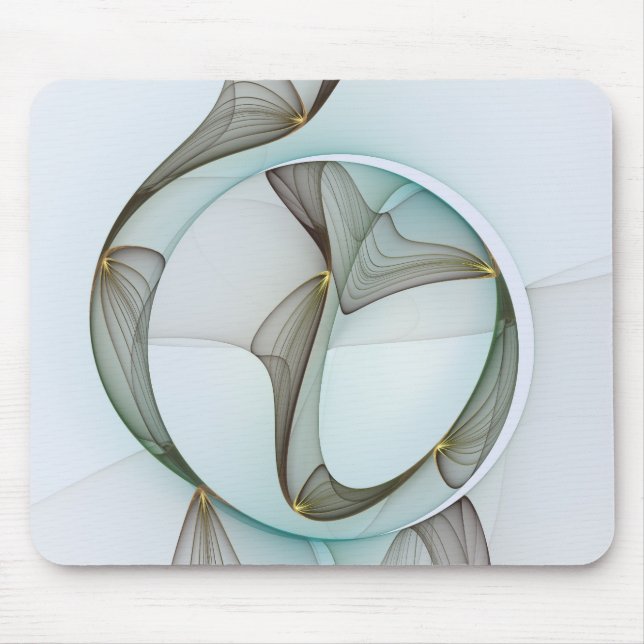 Alfombrilla De Ratón Resumen Elegancia dorada turquesa moderna (Frente)