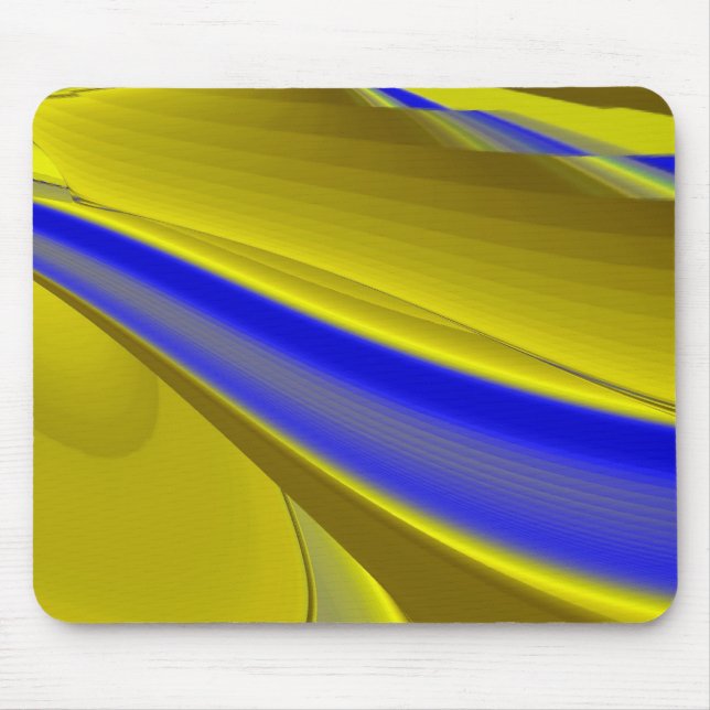 Alfombrilla De Ratón Resumen en azul dorado (Frente)