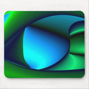 Alfombrilla De Ratón Resumen en azul verde