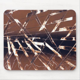 Alfombrilla De Ratón Resumen geométrico en marrón y negro