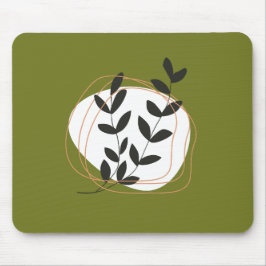 Alfombrilla De Ratón Resumen minimalista en color bonito Verde olivo