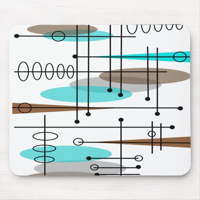 Alfombrilla De Ratón Resumen moderno de la era atómica a mediados del s (Frente)