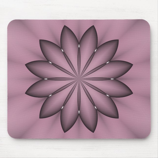 Alfombrilla De Ratón Resumen Mousepad de flor púrpura (Frente)