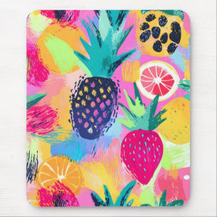 Alfombrilla De Ratón Resumen Paraíso Fiesta de Fruta Tropical