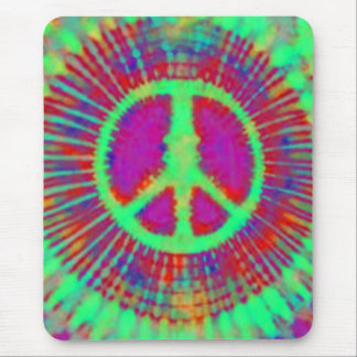 Alfombrilla De Ratón Resumen Psicodélico Signo de paz de tinte