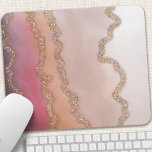 Alfombrilla De Ratón Resumen Purpurina Ombre Púrpura Rosa y Oro<br><div class="desc">Resumen de la almohadilla de ratón Ombre rosa Púrpura y Purpurina Oro. Esta moderna pieza de diseño se caracteriza por un falso purpurina contra un gradiente de acuarela de colores alegres.</div>