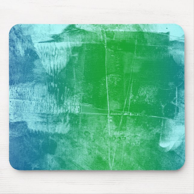 Alfombrilla De Ratón Resumen verde azul del cielo oceánico (Frente)