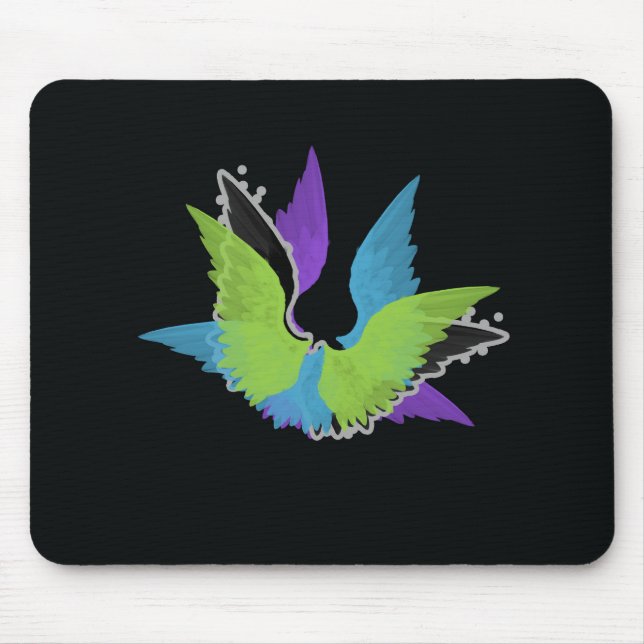 Alfombrilla De Ratón Resumen Wings Mousepad (Frente)