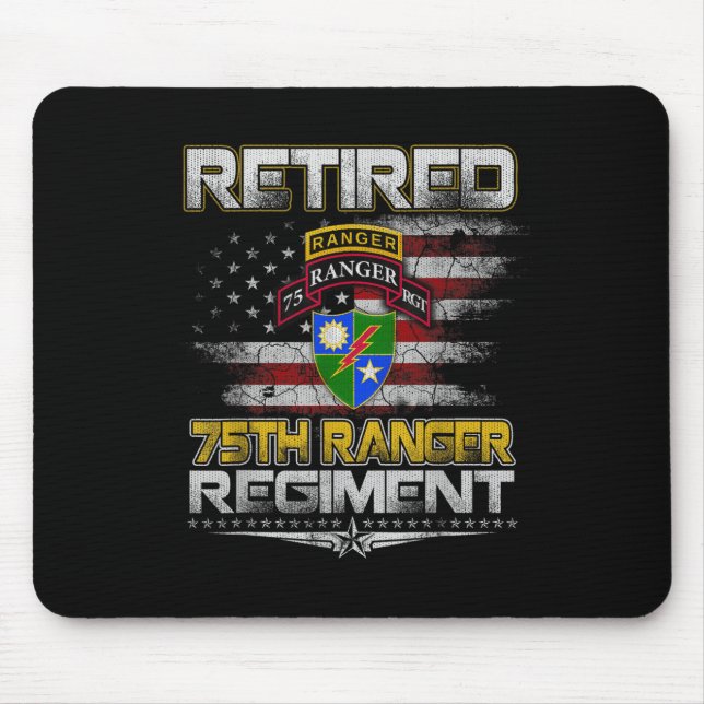 Alfombrilla De Ratón Retired 75th Ranger Regiment Veteran Patriotic Dad (Frente)