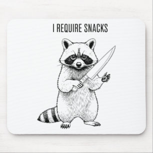 Alfombrilla De Ratón Reto aperitivos Raccoon Gracioso Halloween Retro A