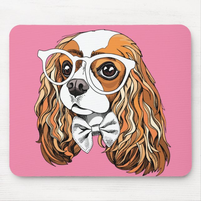 Alfombrilla De Ratón Retrato arrogante del perro de aguas de rey (Frente)