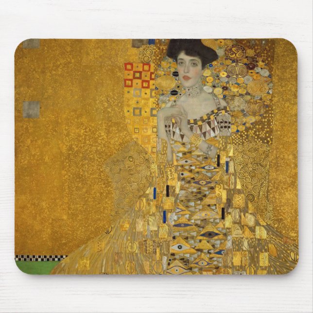 Alfombrilla De Ratón Retrato de Adele Bloch-Bauer I por Gustav Klimt (Frente)