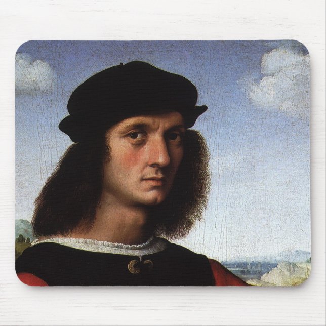 Alfombrilla De Ratón Retrato de Agnolo Doni por Raphael Sanzio (Frente)