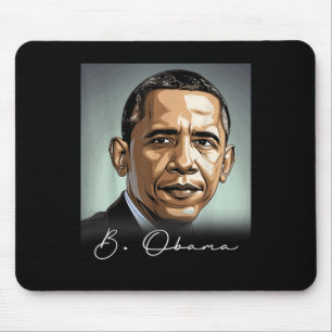 Alfombrilla De Ratón Retrato de Barack Obama Presidente Patriótico