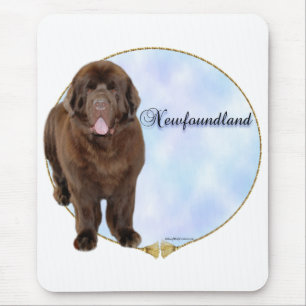 Alfombrilla De Ratón Retrato de Brown Newfoundland