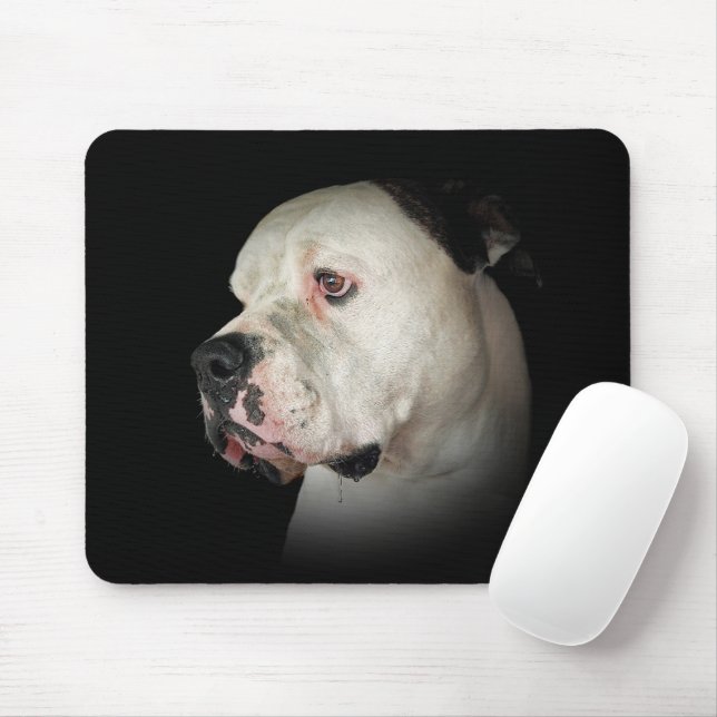 Alfombrilla De Ratón Retrato de Bulldog americano (Con ratón)