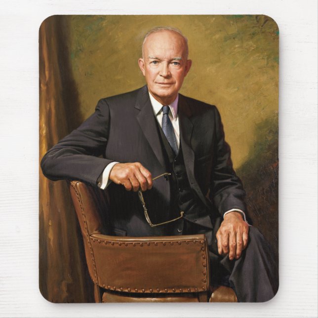 Alfombrilla De Ratón Retrato de Dwight Eisenhower Presidente de la Casa (Frente)