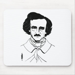 Alfombrilla De Ratón Retrato de Edgar Allan Poe