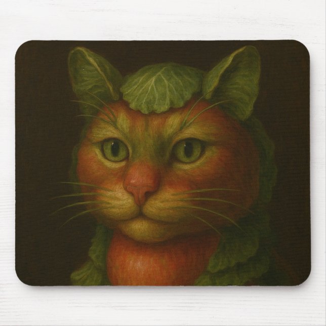 Alfombrilla De Ratón Retrato de gato renacentista (Frente)