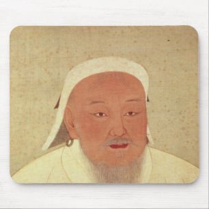 Alfombrilla De Ratón Retrato de Genghis Khan, Mongol Khan