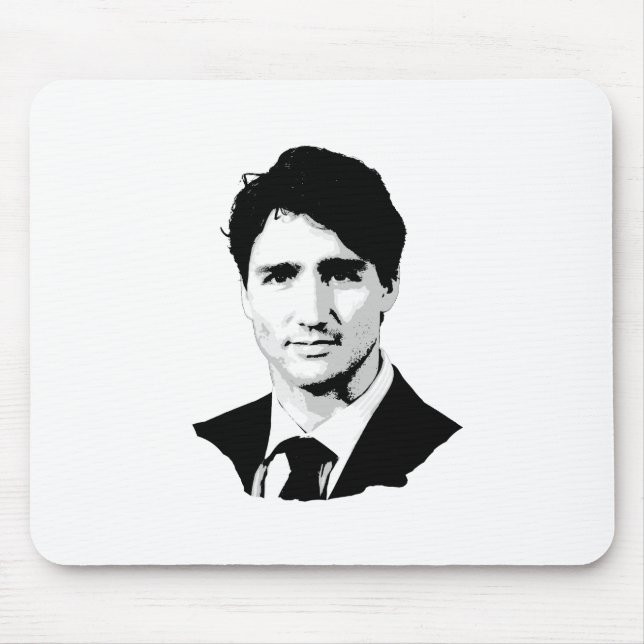 Alfombrilla De Ratón Retrato de Justin Trudeau (Frente)