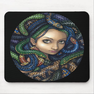 Alfombrilla De Ratón "Retrato de la medusa" Mousepad