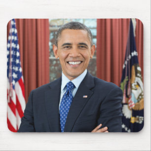 Alfombrilla De Ratón Retrato de la Oficina Oval, Obama Barack President
