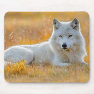 Alfombrilla De Ratón Retrato de lobo salvaje amoroso