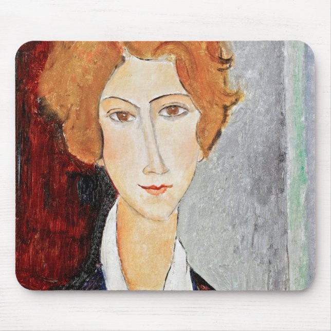 Alfombrilla De Ratón Retrato de mujer, Modigliani (Frente)