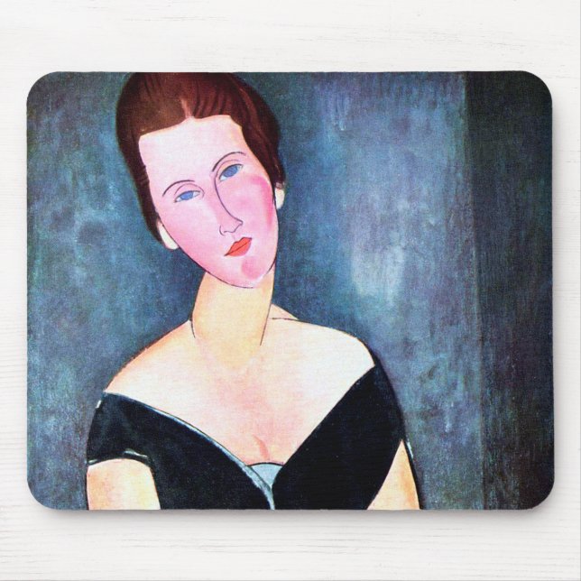 Alfombrilla De Ratón Retrato de mujer, Modigliani (Frente)