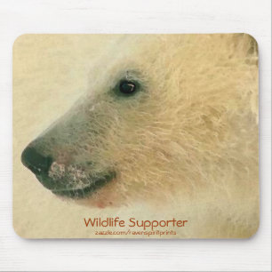 Alfombrilla De Ratón Retrato de oso polar
