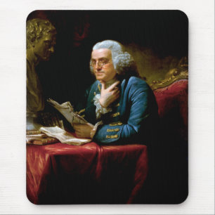 Alfombrilla De Ratón Retrato de pulgar, Padre fundador Benjamin Frankli
