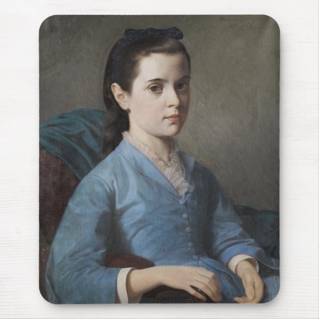 Alfombrilla De Ratón Retrato de un Chica elegante (por Leloir) (Frente)