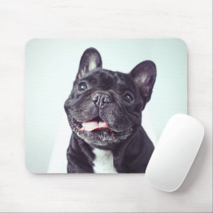 Alfombrilla De Ratón Retrato de un feliz Bulldog francés