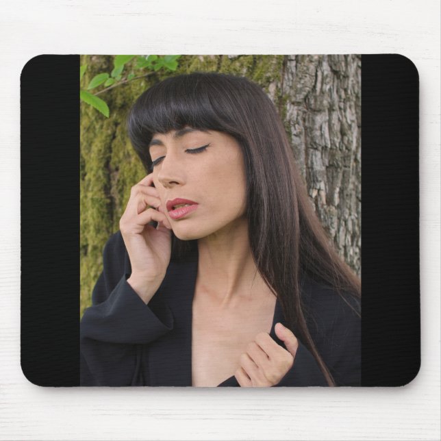 Alfombrilla De Ratón Retrato de una bella joven (Frente)